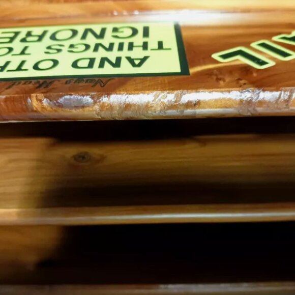 Organizer 70s 80s 3 Slot Solid Wood Mail Bills and Other Things To Be Ignored - Picture 11 of 11